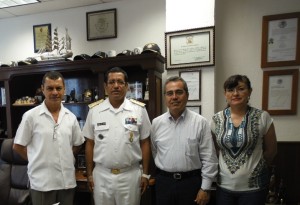 Carlos Salazar, Vicealmirante Arturo David Lendeche Sofán, José Martín Torres Ríos y Ofelia Badillo García