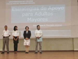 Dra. Susana Aurelia Preciado Jiménez en conferencia Estrategias de Apoyo para los Adultos Mayores